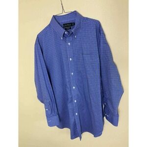 Lauren Ralph Lauren Mens Classic Fit Blue Plaid Button Down Size 100%Cotton32/33
